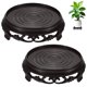thumbnail image 1 of Uxcell Soporte para Plantas de 2 Paquetes para Macetas Interiores, Elevador de Plantas de 11.3 cm/4.45 Pulgadas para Jarrón/Pecera/Maceta/Lámpara [Marrón Oscuro], 1 of 7