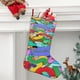 thumbnail image 2 of Tuca y Bertie Tema: Calcetines de Navidad, fino lino blanco para colgar en escaleras y chimenea, decoración navideña para el hogar, regalo de Navidad.54cm×38cm, 2 of 5