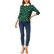 thumbnail image 2 of INSPIRE CHIC Blusa de Mujer con Cuello Peter Pan en Contraste, Mangas 3/4, Camisa Talla M Verde Oscuro, 2 of 7