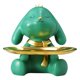 thumbnail image 5 of Resina Lindo Animal Conejo Sosteniendo Almacenamiento Bandeja Llaves Plato Moneda Titular Escritorio Verde, 5 of 5