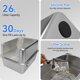 thumbnail image 5 of Caja de arena de acero inoxidable Aothey con tapa de metal y cuchara para gatos, 5 of 7