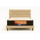 thumbnail image 1 of Cama Plaza y Media Beige Capitoné  + Colchon Mery Desing, 1 of 5
