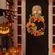 thumbnail image 4 of Corona de otoño, corona de calabazas, corona con calabazas, hojas de arce, percha, corona de otoño, corona de cosecha para decoración de Halloween, 4 of 7