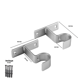 thumbnail image 3 of Pack 2 Unidades Soporte Simple Muro De Metal Satín 19 Mm, 3 of 3
