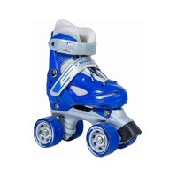 Genérico - Patín 4 Ruedas + Set Protección Talla 25-28, Azul