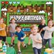 thumbnail image 5 of Pancarta de cumpleaños de Satankya Pixel Miner para decoración de fiesta, 5 x 3 pies, 5 of 9