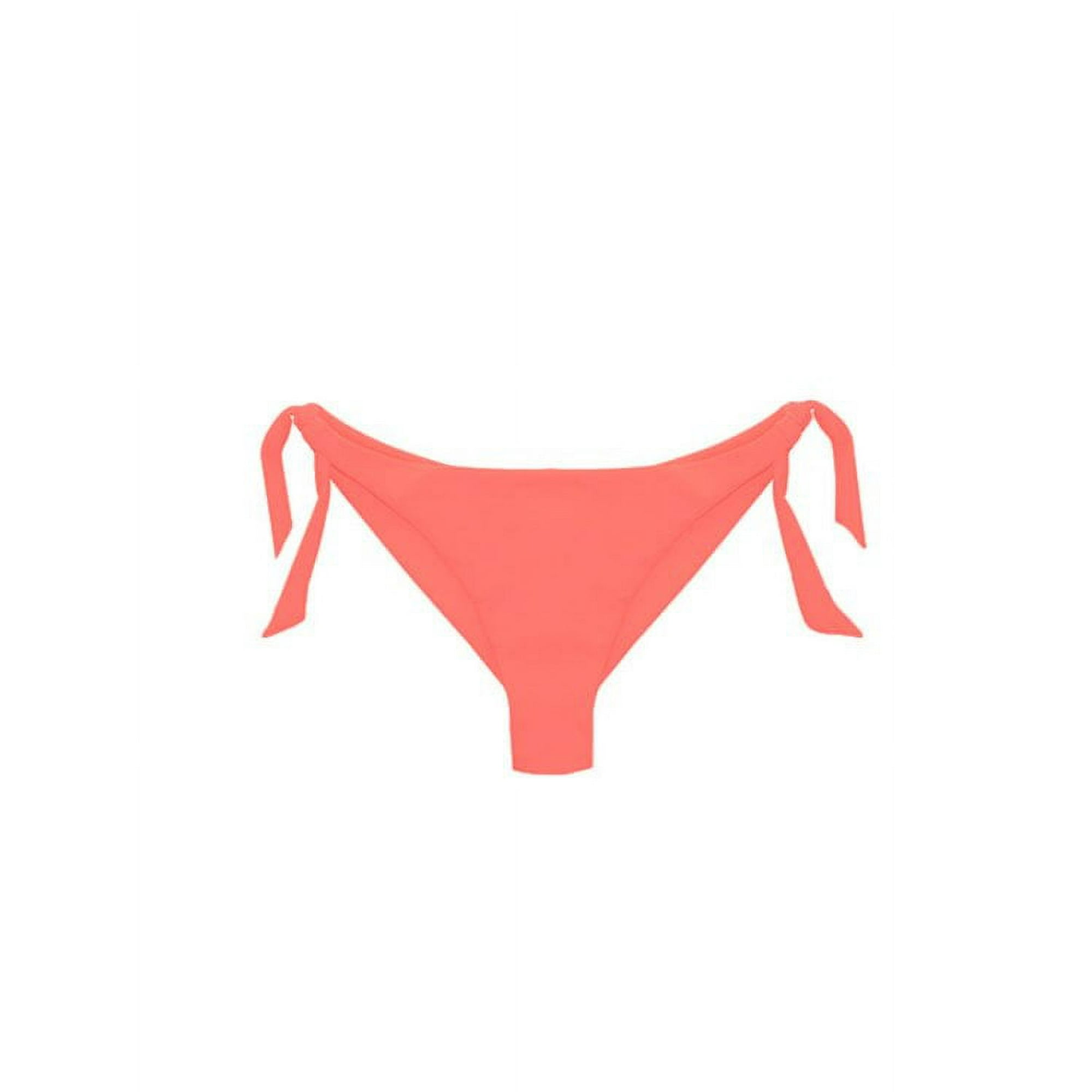 Samia - Bikini Calzón Tanga Con Amarras Color Naranja Xl