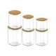 thumbnail image 1 of Set 6 Frascos Hermeticos Vidrio Gourmet Con Tapa De Bambu, 1 of 3