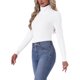 thumbnail image 4 of INSPIRE CHIC Camisetas de Cuello Alto para Mujer Camisetas de Manga Larga Cuello Simulado Camiseta Térmica Cálida de Otoño Invierno Capa Básica M Blanco, 4 of 6