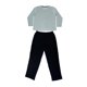 thumbnail image 1 of Pijama Hombre Algodón Solid Gris Negro Talla L, 1 of 2