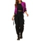 thumbnail image 2 of INSPIRE CHIC Chaqueta de Mujer con Lentejuelas Cierre de Cremallera Bolsillos Ocultos Chaqueta Bomber S Fucsia, 2 of 8