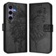 thumbnail image 1 of Funda cartera mariposa para Samsung Galaxy S25 con soporte y ranuras para tarjetas Negro, 1 of 5