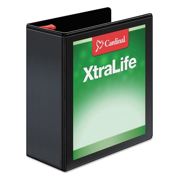 Anillo en D Binder Cardinal Clearvue de 4 pulgadas de capacidad, negro