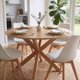 thumbnail image 3 of Comedor Mesa Redonda Equiz Wood 100cm | Base X + 4 Sillas Tulip Blancas, 3 of 5