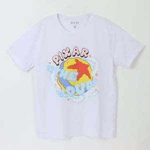 Polera Manga Corta Adulto Blanco Pelota Pixar Disney