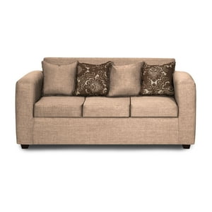 Adonis Leudh - Sofá 3 Personas Ezeiza Tela Lisa Beige