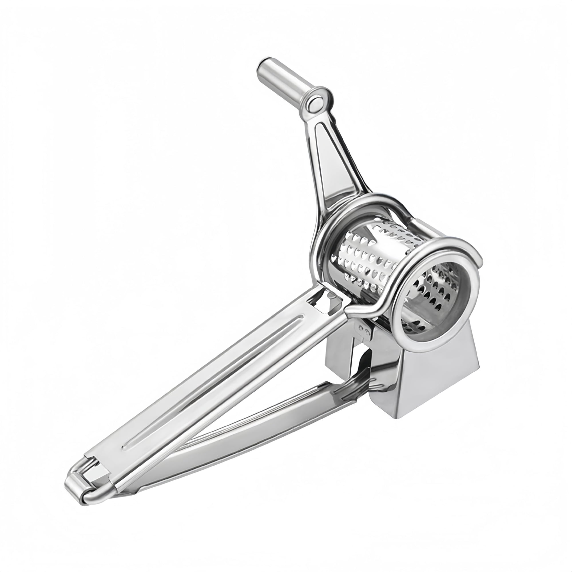 Xusx111 - Rebanadora De Queso De Acero Inoxidable, Rebanadora De Queso Giratoria Manivelada A Mano, Herramienta Rebanadora De Queso, Rebanadora De Queso Creativa (9-10 Agujeros Convencionales)