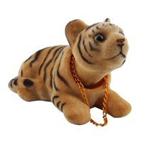 Magideal - Simulación De Cachorro De Coche De Perro Con Cabeza De Bobble Para Coche, Vehículo, Pastel, Decoración Del Hogar , 13Cmx10Cmx9Cm