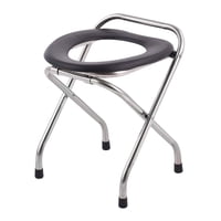 Magideal - Asiento De Inodoro Para Acampar Ancianos Móviles Fácil De Lavar Fuerte Capacidad De Carga Bordes Redondeados Estables Material Grueso Panel Ancho Para Acero 42Cm