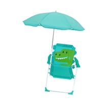 Magideal - Camina De Sillas De Playa Para Niños Asiento Para Niños Con Paraguas De Protección Solar De Silla De Campamento Portátil Para Jóvenes Accesorios De Al Verde