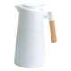 thumbnail image 1 of Hervidor De Aislamiento Térmico Jarra De 1L Mango De Madera Para Calentador De Agua Regalos De Amigos Blanco, 1 of 5