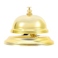 Magideal - Timbre De Servicio De Recepción Para Cena, Timbre Dorado, Fuerte Para Camareros, Para Llamar Al Servicio De Atención Al Cliente, Tienda, Almacén, Área
