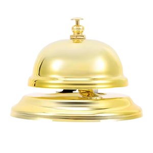 Magideal - Timbre De Servicio De Recepción Para Cena, Timbre Dorado, Fuerte Para Camareros, Para Llamar Al Servicio De Atención Al Cliente, Tienda, Almacén, Área