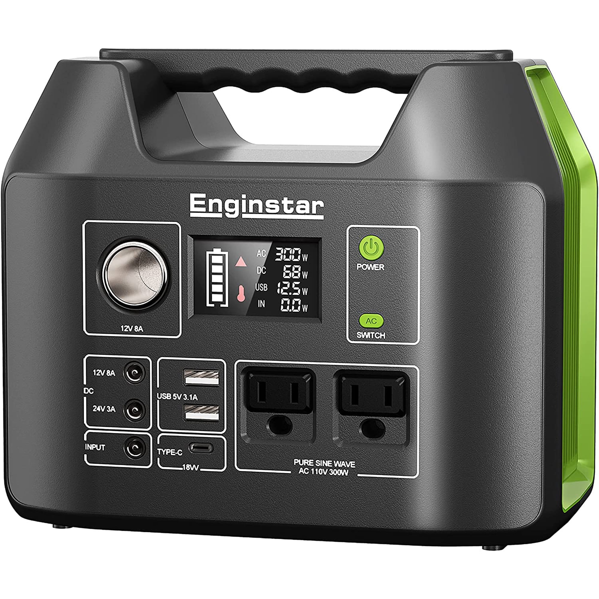 Generador Solar Enginstar 300w Estación De Energía Portátil 296wh