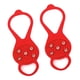 thumbnail image 1 of 1 Par 5 Dientes Antideslizante Hielo Zapato De Nieve Caminata Tacos Empuñaduras Rojo, 1 of 5