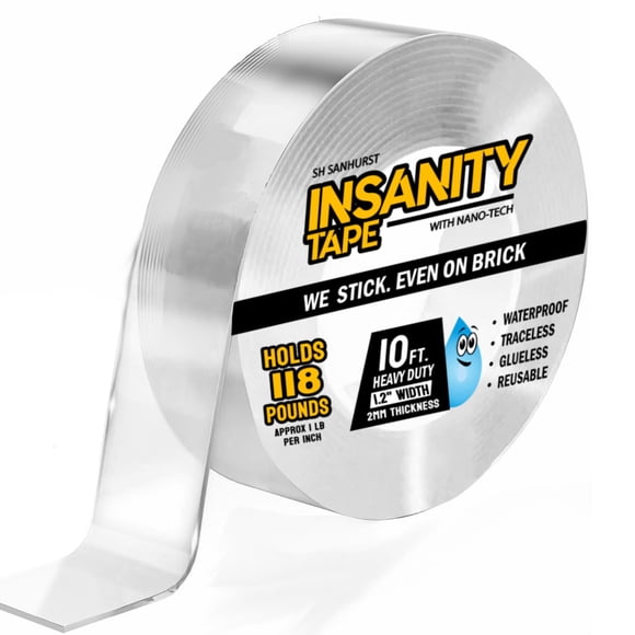 Cinta de montaje Insanity Heavy Duty Nano Gel de doble cara