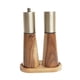 thumbnail image 1 of Juego De Molinillo De Sal Y Pimienta, Molinillo De Especias De Madera, Molinos De Sal Para Barra De Picnic Casera Con Bandeja, 1 of 5