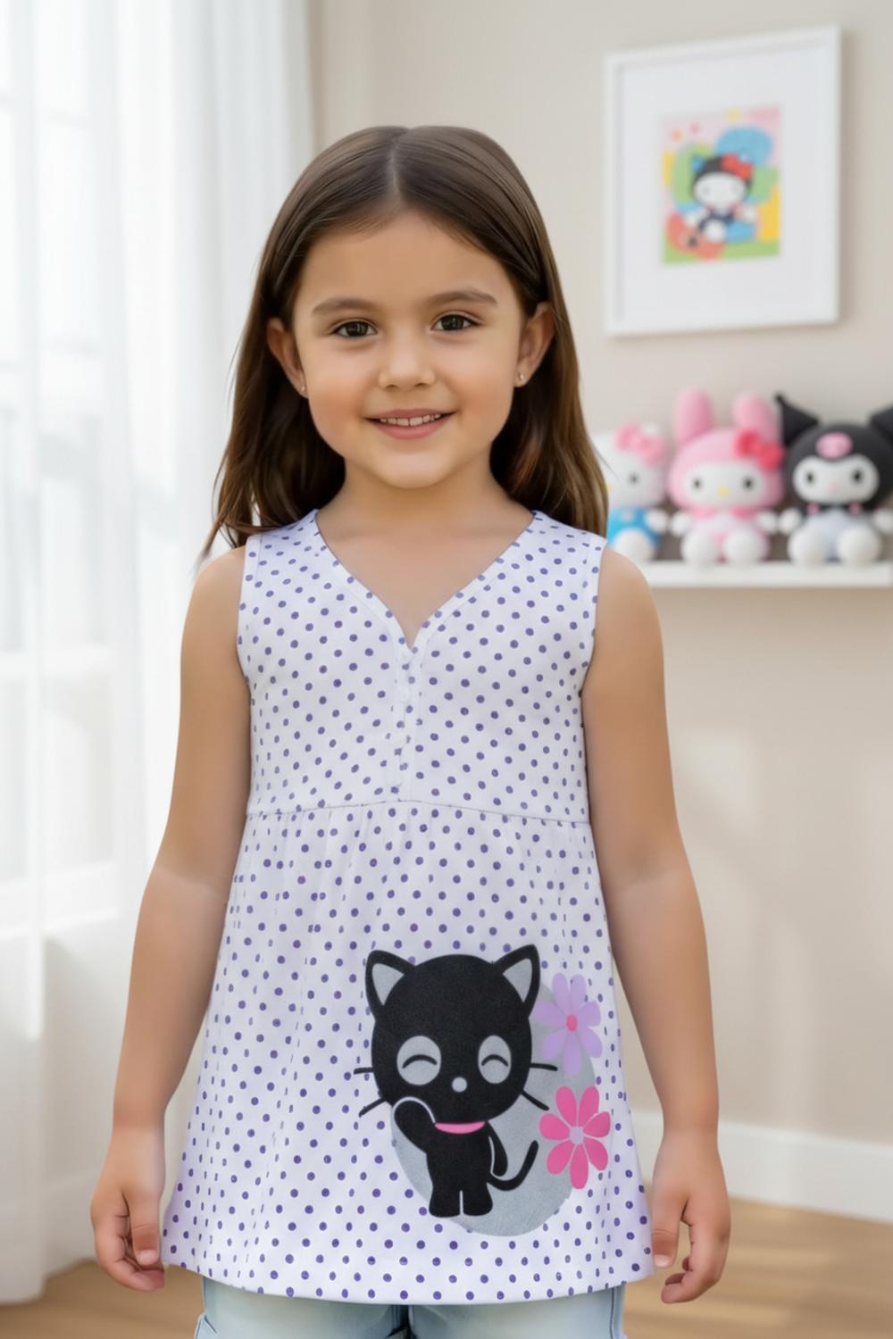 Hello Kitty - Polera Niña Chococat Violeta 10