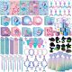 thumbnail image 1 of Set de obsequios para fiestas con diseño de sirenas en forma de DMIGHT, 110 unidades, sellos, etc., 1 of 9