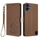 thumbnail image 1 of Funda Volteable tipo Billetera con Correa para Nothing CMF Phone 1, Marrón, 1 of 6