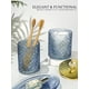 thumbnail image 3 of Juego de accesorios de baño Haturi Blue Glass, 4 piezas con detalles dorados, 3 of 6