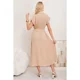 thumbnail image 3 of Maxi Vestido Largo Mujer Tela Tipo Jeans Con Mangas Premium 3373, 3 of 3