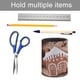 thumbnail image 5 of Hombre de Jengibre-theme Cylinder Pen Holder Pencil Organizer with Flannel Lining PVC Leather Material Cardboard Base for study work 10*8CM, 5 of 6