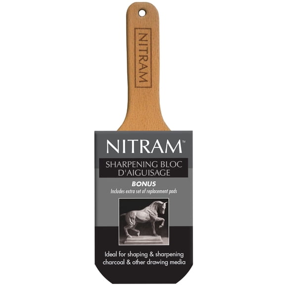 Piedra abrasiva Nitram 700306 para moldear carbón con mango
