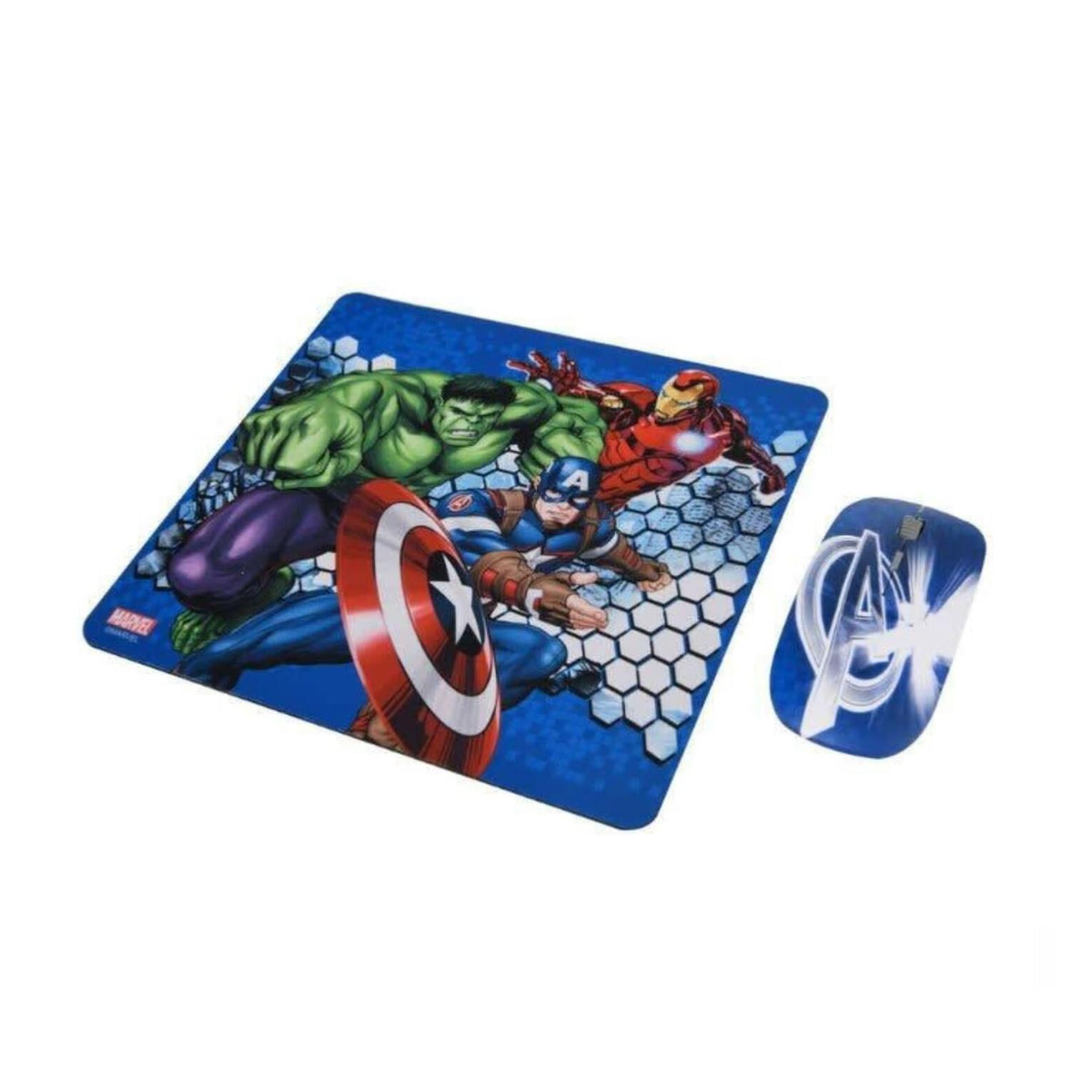 Disney - Kit Mouse Inalambrico Usb 3b Y Mousepad Avengers