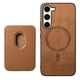 thumbnail image 1 of Funda de Cuero Magnética con Tarjetero para Samsung Galaxy S23 Cubierta Delgada Marrón, 1 of 5