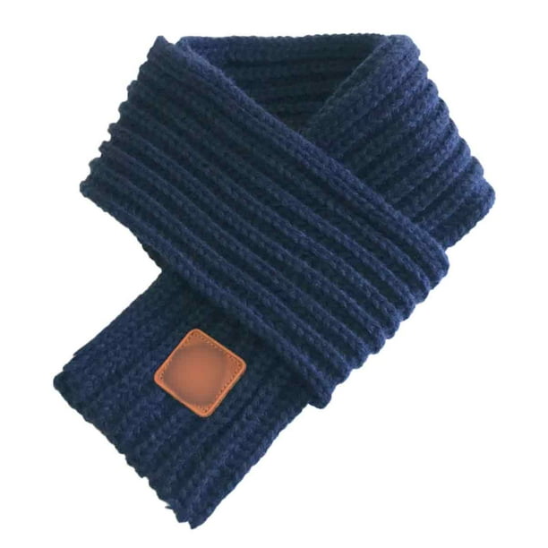 Bufanda de punto para hombre y mujer, bonita, de moda, color liso, sencilla, para otoño e invierno, cálida para bebé.