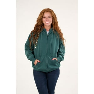 Polemic - Poleron Franela Full Zipper Procesado Verde Vw7715