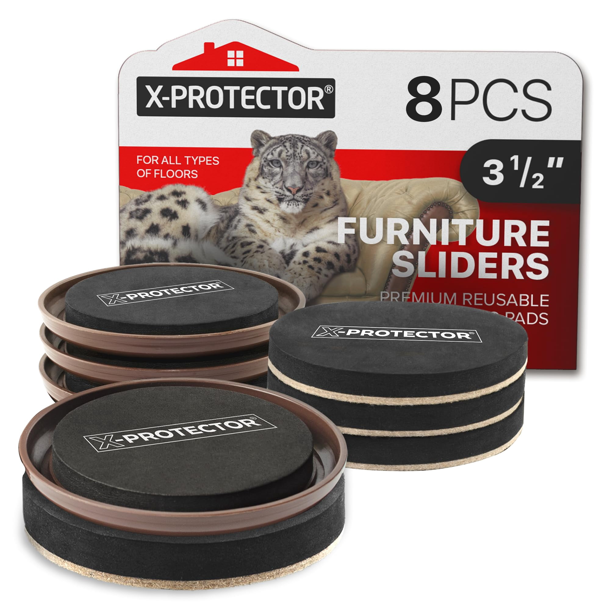 Deslizadores Para Muebles X-protector Para Pisos De Madera Y Alfombra