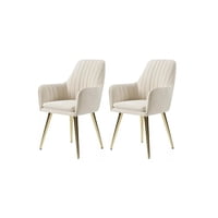 Habita2 Chile - Pack 2 Sitiales Poltronas Lineal Gold - Beige