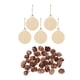thumbnail image 3 of Conos de pino reales naturales 30x y adornos colgantes de madera 5x para decoraciones de Navidad, 3 of 5