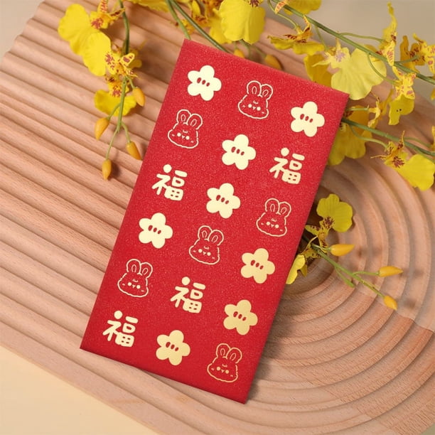 1 Pack/10pcs, Chinese Red Packet, Lucky Money, Chinese New Year Gift For Children, Year Of The Rabbit, Hong Bao, Happy Lunar New Year, Red Envelopes, Chinese Lunar New Year Supplies, Wedding Supplies
