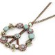 thumbnail image 1 of Collar bohemio con símbolo de la paz y perlas retro para mujer, 1 of 6