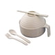thumbnail image 2 of Cuenco Para Ramen Con Tapa, Práctico Cuenco Para Comida Para El Hogar, Para Acampar Al Aire Libre, Para El Comedor, Color Beige, 2 of 3