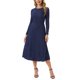 thumbnail image 1 of INSPIRE CHIC Vestidos de Otoño para Mujer de Manga Larga Cuello Redondo Tejido Línea A Casual Vestido Midi L Azul Oscuro, 1 of 6