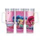 thumbnail image 1 of Shimmer y Shine Vaso aislado de acero inoxidable con asa, diseño temático, regalo para familia, amigos y fans; incluye pajita y encaja en el portavasos estándar, 40 oz, 1 of 6